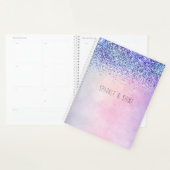 Paarse Roze Blauwe Ombre Glitter Planner (Display)