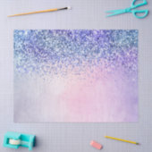 Paarse roze blauwe ombre Glitter Tissuepapier (Craft)