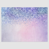 Paarse roze blauwe ombre Glitter Tissuepapier (Voorkant)
