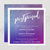 Paarse, Roze & Blauwe Ombre Uitgestelde Bruiloft K Kaart (Voorkant / Achterkant)