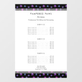 Paarse roze blauwe salon raamsticker (Vel)