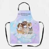 Paarse roze blauwe stiften die honden kweken schort (Voorkant)