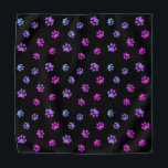 Paarse roze blauwe verf afdrukken Patroon zwart Bandana<br><div class="desc">Show hoeveel je van dieren houdt met deze schattige en girale paarse,  roze en blauwe pootschildpad. Laat je huisdier er ook schattig uitzien.</div>