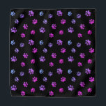 Paarse roze blauwe verf afdrukken Patroon zwart Bandana<br><div class="desc">Show hoeveel je van dieren houdt met deze schattige en girale paarse,  roze en blauwe pootschildpad. Laat je huisdier er ook schattig uitzien.</div>