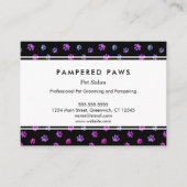 Paarse roze blauwe verf afdrukken Professioneel se Klantenkaartje (Voorkant)