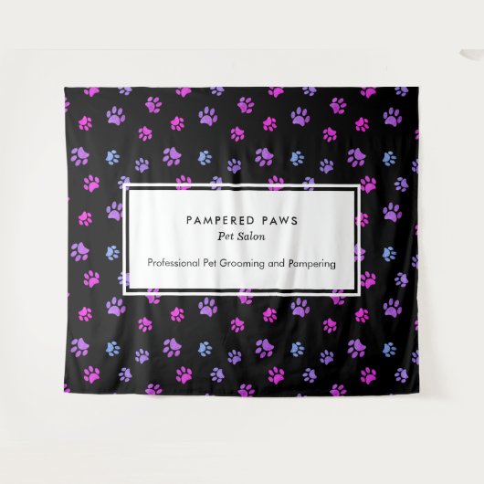 Paarse roze blauwe verf afdrukken Professioneel se Wandkleed (Voorkant (horizontaal))