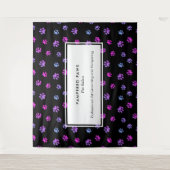 Paarse roze blauwe verf afdrukken Professioneel se Wandkleed (Voorkant)