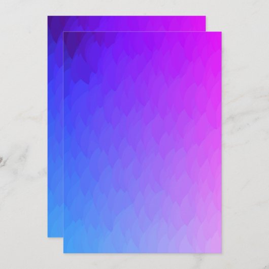 Paarse roze blauwe vlam uitnodiging (Voorkant / Achterkant)