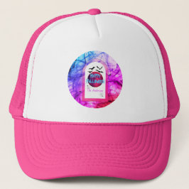 Paarse Roze Blauwe Vleermuis Modern Spooky Happy H Trucker Pet