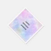 Paarse  roze blauwe Waterverf Birthday Servet (Hoek)