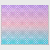 Paarse roze blauwe zeemeervis schaal cadeaupapier (Vlak)