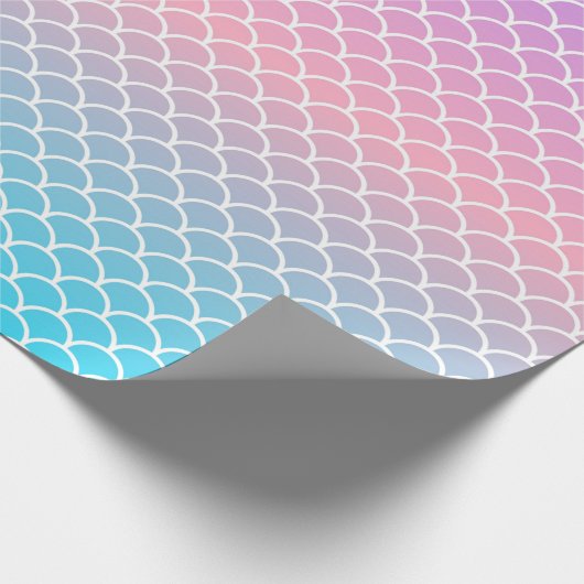 Paarse roze blauwe zeemeervis schaal cadeaupapier (Hoek)