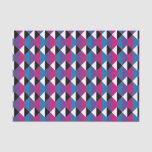 Paarse, roze, blauwe, zwarte en witte diamant tissuepapier