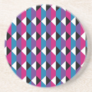 Paarse, roze, blauwe, zwarte en witte diamant zandsteen onderzetter