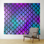 Paarse Roze Blauwgroen Blauwe Zeemeermin Fotografi Wandkleed (In Situ (horizontaal))