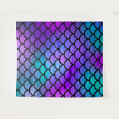 Paarse Roze Blauwgroen Blauwe Zeemeermin Fotografi Wandkleed (Voorkant (horizontaal))