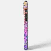 Paarse roze Blauwgroen Tropische Bladeren, Script Case-Mate iPhone Case (Achterkant / Links)
