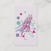 Paarse roze Blauwgroen vormen Lijnen Kinder partij Visitekaartje (Achterkant)