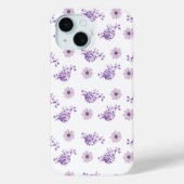 Paarse Roze Bloem Floral Boho Case-Mate iPhone Case (Achterkant)