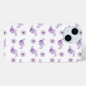  Paarse Roze Bloem Floral Boho Case-Mate iPhone Case (Achterkant (horizontaal))