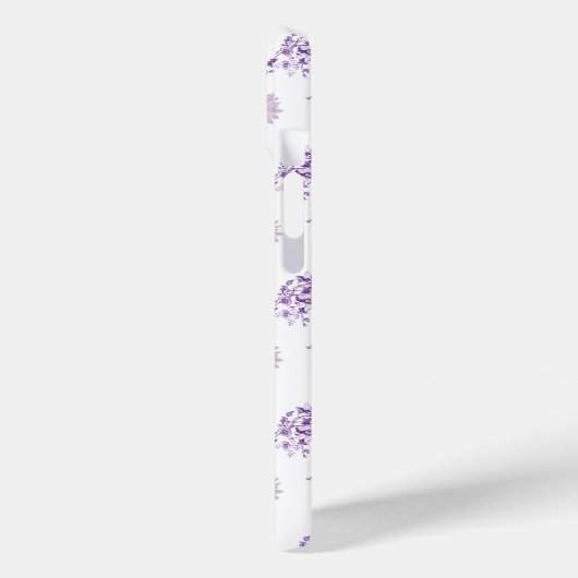 Paarse Roze Bloem Floral Boho Case-Mate iPhone Case (Achterkant / Links)