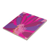 Paarse Roze Bloem Tegeltje (Zijkant)