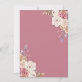 Paarse Roze Bloemboeket Islamitische Moslim Bruilo Kaart (Achterkant)