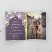 Paarse Roze Bloemen Alles in een Anand Karaj Bruil (Binnen)