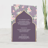 Paarse Roze Bloemen Alles in een Anand Karaj Bruil (Achterkant)