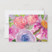 Paarse Roze Bloemen Boeken voor Baby shower Bedankkaart (Achterkant)