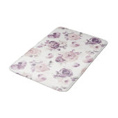 Paarse Roze Bloemen & Harten Badmat (Gekanteld)