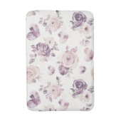 Paarse Roze Bloemen & Harten Badmat (Voorkant Verticaal)