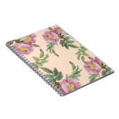 paarse roze bloemen notitieboek (Rechterzijde)