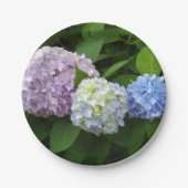 Paarse roze bloemen sierlijke Hydrangeas Papieren Bordje (Voorkant)