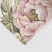 Paarse Roze Bloemen & Vlinder Decoupage Tissuepapier (Detail)