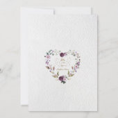 Paarse Roze Bloemige Gouden Mis Quince Quinceañera Kaart (Achterkant)