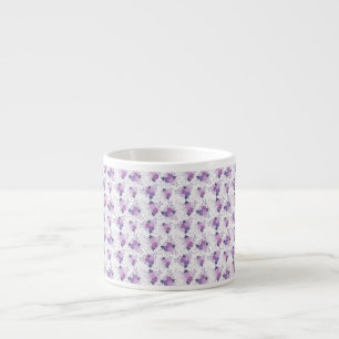 Paarse Roze Bloemige Mooie Espresso Kop