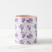 Paarse Roze Bloemige Mooie Mok (Midden)