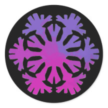 Paarse Roze Bloemige Sneeuwvlok 