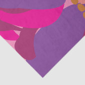 Paarse Roze Bloempatroon Tissuepapier (Detail)