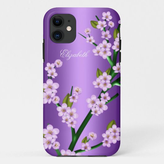 Paarse Roze Bloesem iPhone 5 Elegant Klasse Case-Mate iPhone Case (Achterkant)