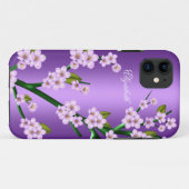 Paarse Roze Bloesem iPhone 5 Elegant Klasse Case-Mate iPhone Case (Achterkant (horizontaal))