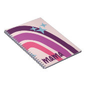 Paarse roze bohemiaanse regenboog - Speciaal geper Notitieboek (Rechterzijde)