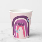 Paarse roze bohemiaanse regenboog - Speciaal geper Papieren Bekers (Voorkant)