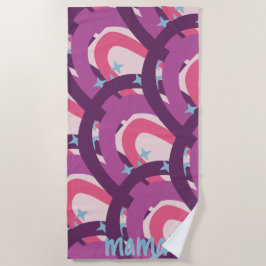 Paarse roze bohemiaanse regenboog - Speciaal geper Strandlaken