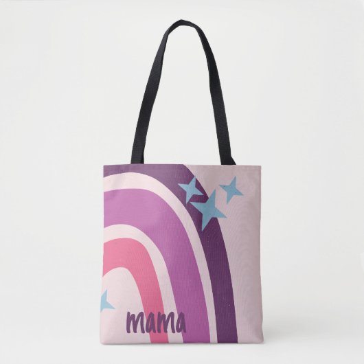 Paarse roze bohemiaanse regenboog - Speciaal geper Tote Bag (Voorkant)