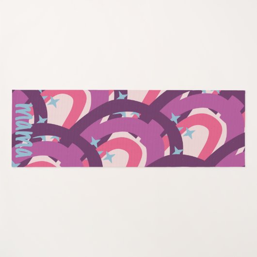 Paarse roze bohemiaanse regenboog - Speciaal geper Yogamat (Voorkant (horizontaal))