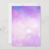 Paarse Roze Bokeh 55e Verjaardagsuitnodiging Kaart (Achterkant)