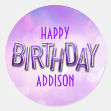 Paarse roze bokeh verjaardag