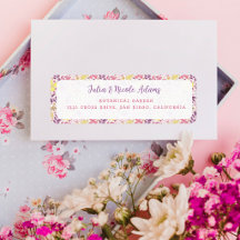 Paarse Roze Boog Wilde Bloemen Bloesems Baby Showe